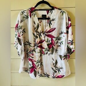 Worthington L Petite Floral Blouse. Summer, spring, office, date night, boho